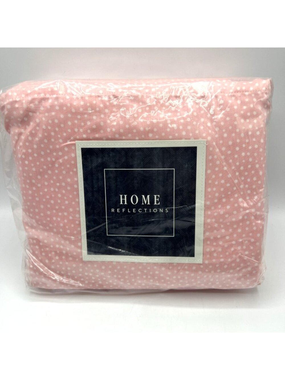 QVC Home Reflections Full Sheet Set Pink Polka Dots Pillowcases Fitted Flat